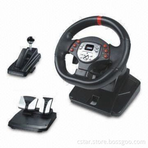 Shenzhen wholesale video game steering wheel for PC/PS2